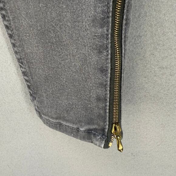 7 For All Mankind Jeans Women's 26 (2) Grey The Skinny 26 Ankle Zip Normcore - Picture 5 of 15